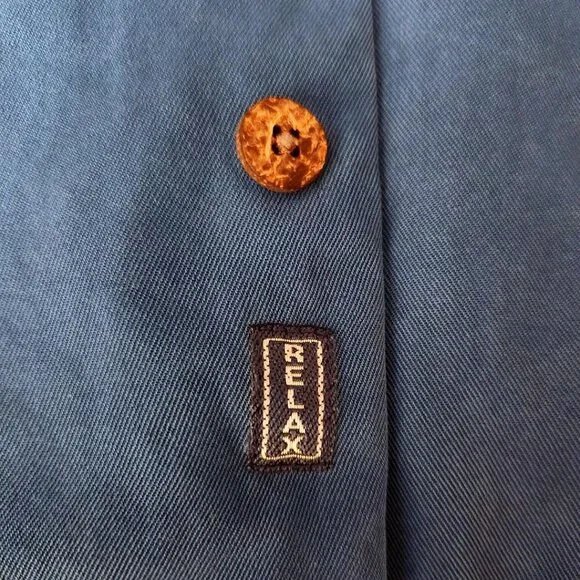 Tommy Bahama Shirt Mens Medium Blue Silk Button Up Short Sleeve Casual - Picture 3 of 5